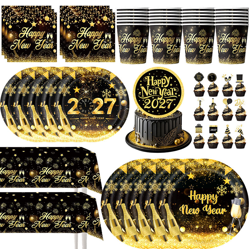 Party Banner Gold - 2027 Mutlu Yeni Yıl Parti Süsleme