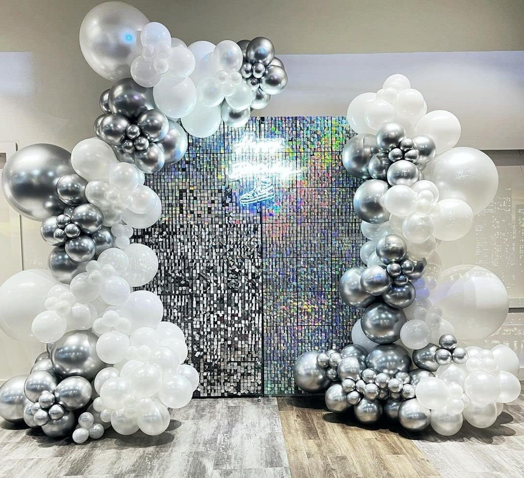 112 Parça Beyaz ve Gümüş Balon - Balloon Arch Kit incelemesi ve fiyatı
