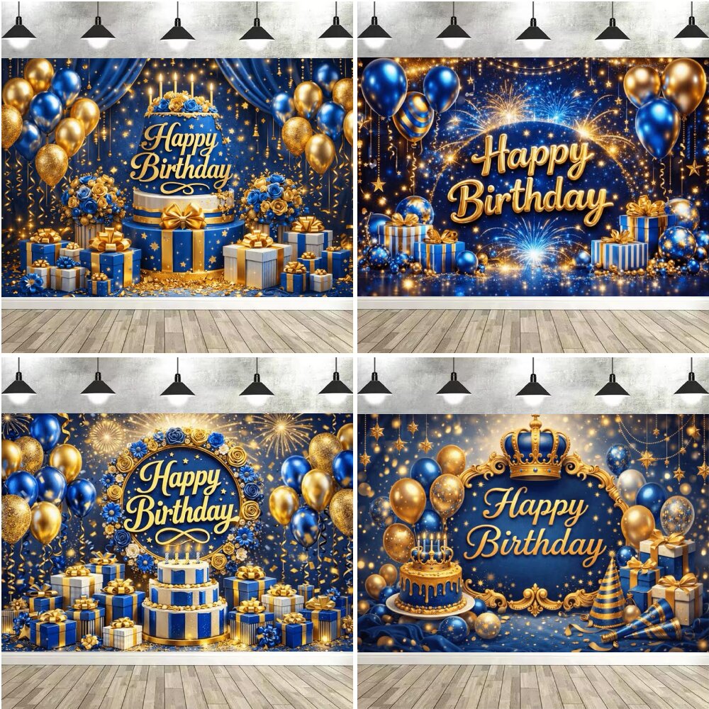 Mavi Altın Lüks Mutlu Doğum Gü - Party Banner Gold incelemesi ve fiyatı