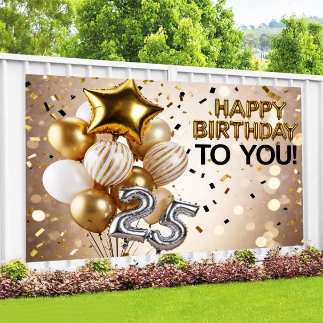 25. Mutlu Doğum Günü Partisi D - Party Banner Gold incelemesi ve fiyatı