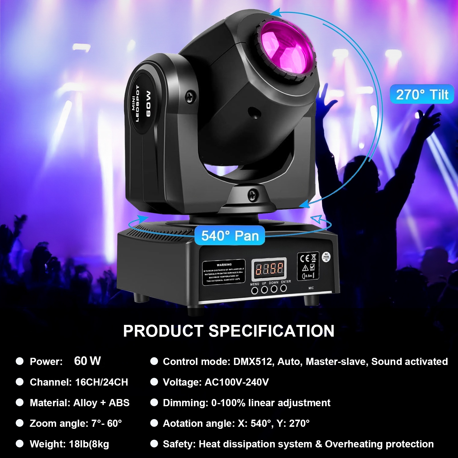 2 adet 60W Mini Led Dmx Gobo h - Event Party Dj incelemesi ve fiyatı