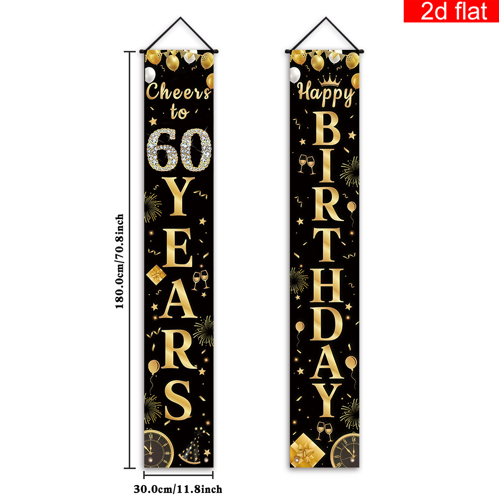2D düzlemsel afiş, veranda içi - Party Banner Gold incelemesi ve fiyatı