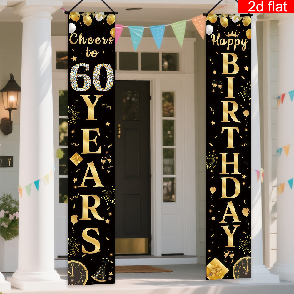 2D düzlemsel afiş, veranda içi - Party Banner Gold incelemesi ve fiyatı