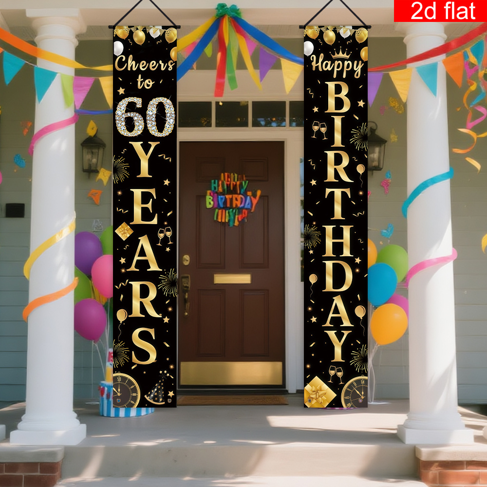 2D düzlemsel afiş, veranda içi - Party Banner Gold incelemesi ve fiyatı