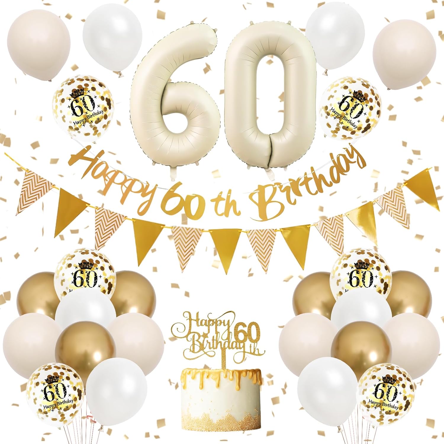 Kum Beyazı Altın 60. Doğum Gün - Party Banner Gold incelemesi ve fiyatı