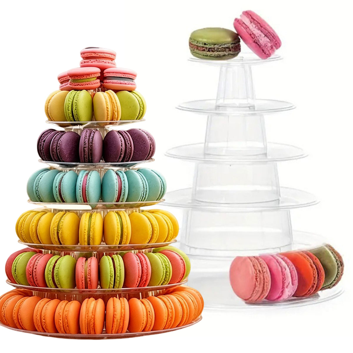 1PC 6 Katlı Yuvarlak Plastik Ş - Cupcake Stand Tier incelemesi ve fiyatı